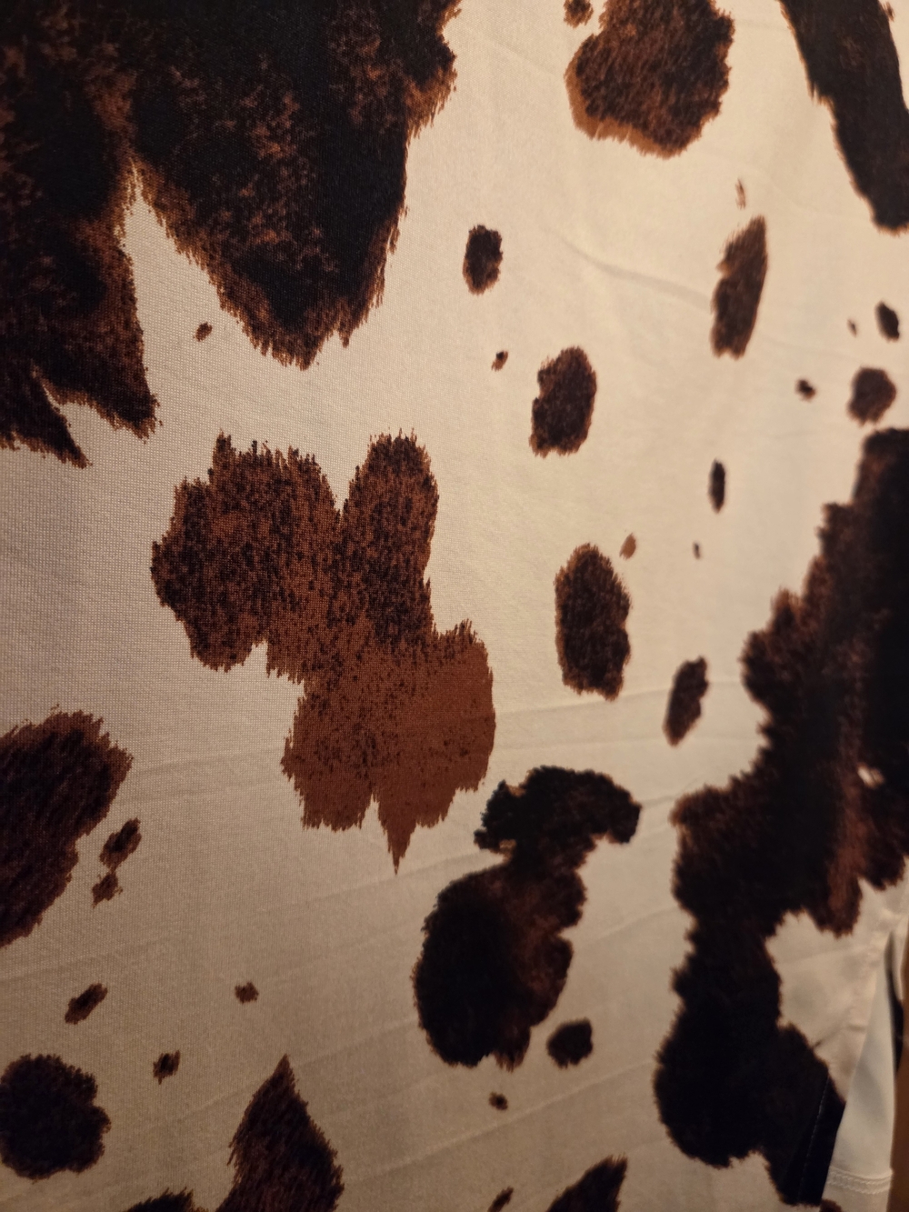 Windsor Brown and White Cow Print Mini Slip Dress - Picture 5 of 5